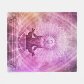 Spirituelle Yoga Meditation Zen Farblich Fleecedecke (Vorderseite (Horizontal))