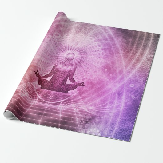 Spirituelle Yoga Meditation Zen Farblich Geschenkpapier (Ungerollt)