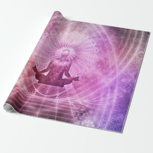 Spirituelle Yoga Meditation Zen Farblich Geschenkpapier