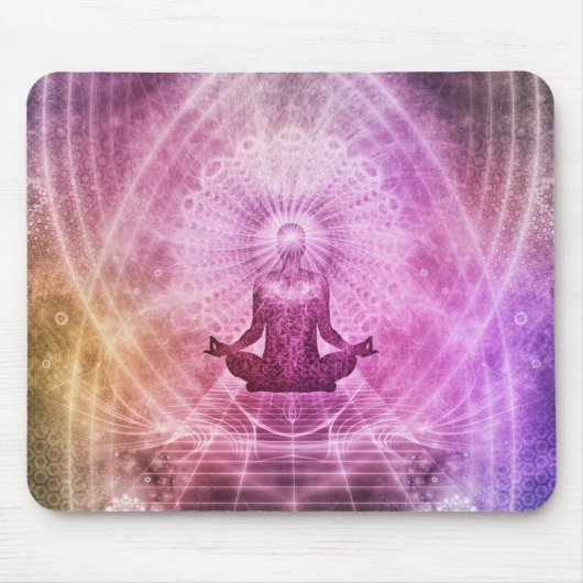 Spirituelle Yoga Meditation Zen Farblich Mousepad (Vorne)