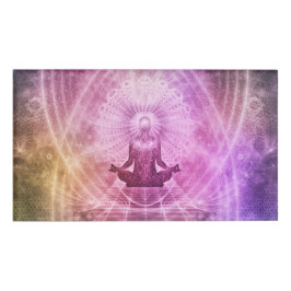 Spirituelle Yoga Meditation Zen Farblich Namenschild