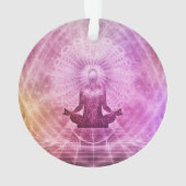 Spirituelle Yoga Meditation Zen Farblich Ornament (Rückseite)