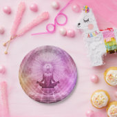 Spirituelle Yoga Meditation Zen Farblich Pappteller (Party)