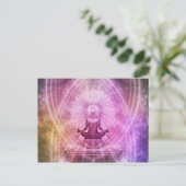 Spirituelle Yoga Meditation Zen Farblich Postkarte (Stehend Vorderseite)