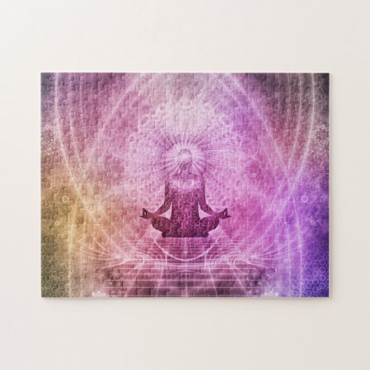 Spirituelle Yoga Meditation Zen Farblich Puzzle (Horizontal)