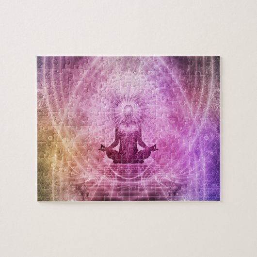 Spirituelle Yoga Meditation Zen Farblich Puzzle (Horizontal)