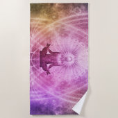 Spirituelle Yoga Meditation Zen Farblich Strandtuch (Vorderseite)