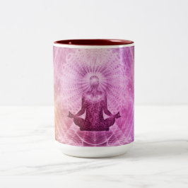 Spirituelle Yoga Meditation Zen Farblich Zweifarbige Tasse