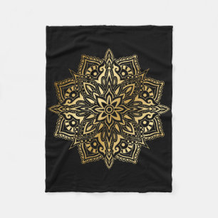 Spirituelle Yoga-Meditations-Mandala-Lotusblumen-Y Fleecedecke