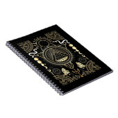 Spirituelle Zeichen Mondastrologie Sonnenstars Notizblock (Rechte Seite)