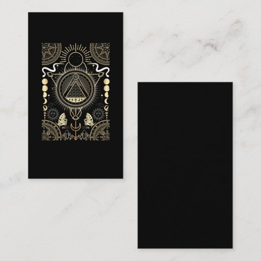 Spirituelle Zeichen Mondastrologie Sonnenstars Visitenkarte (Vorne/Hinten)