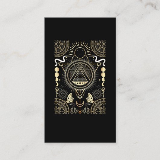 Spirituelle Zeichen Mondastrologie Sonnenstars Visitenkarte (Vorderseite)