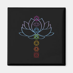 Spirituelle Zen-Lotusblume Chakren ausgerichtetes  Magnet
