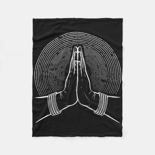 Spirituelle Zen-Meditations-Mudra Fleecedecke (Vorderseite)