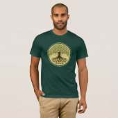 Spiritueller Banyan Tree of Life Nature Logo grün T-Shirt (Vorne ganz)