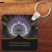 Spiritueller Baum des Fraktals Kunst Schlüsselanhänger (Rückseite)