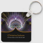 Spiritueller Baum des Fraktals Kunst Schlüsselanhänger (Rückseite)