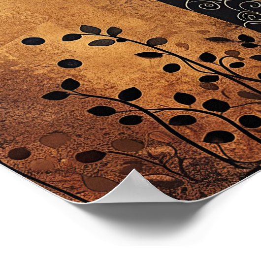 Spiritueller Baum des Lebens Poster (Ecke)