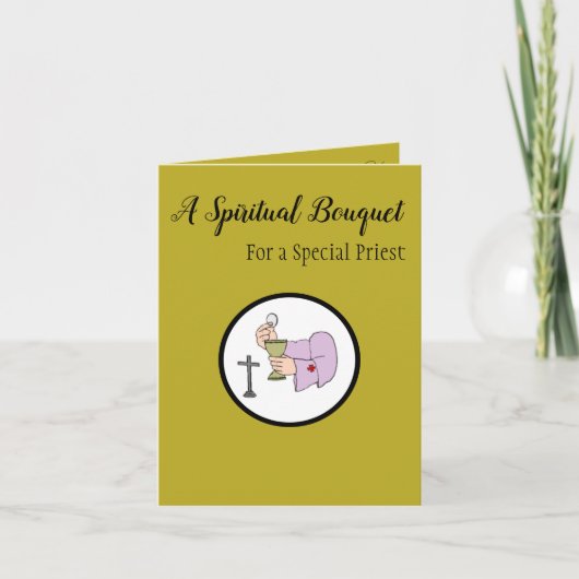 Spiritueller Bouquet für einen Priester Karte (Vorderseite)
