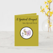 Spiritueller Bouquet für einen Priester Karte (Gelbe Blume)