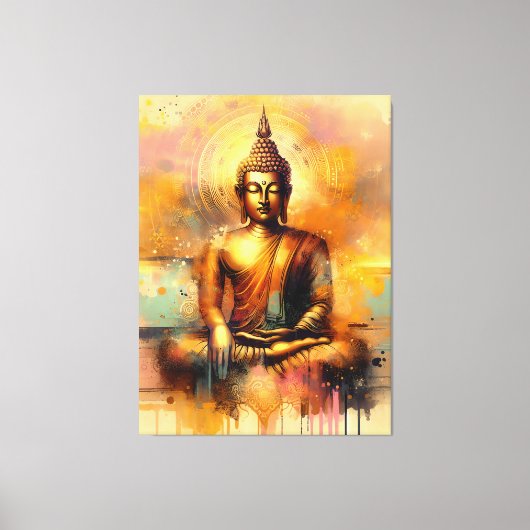 Spiritueller Buddha Leinwanddruck (Vorderseite)