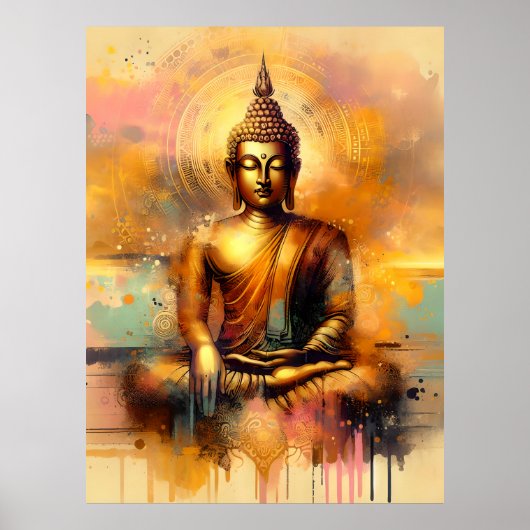 Spiritueller Buddha Poster (Vorne)