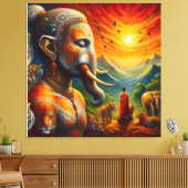 spiritueller Buddha und Elefant Leinwanddruck (Insitu (Wohnzimmer))