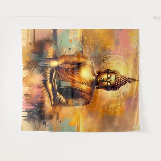 Spiritueller Buddha Wandteppich (Vorderseite (Horizontal))