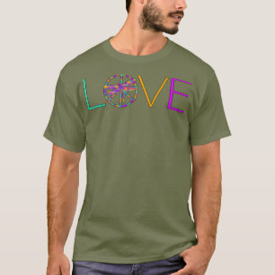 Spiritueller Bunter Libellen-Friedensliebe-Zeichen T-Shirt