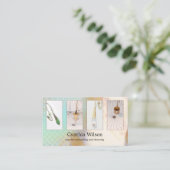 Spiritueller Counselor Dowsing Pendulum Foto Visitenkarte (Stehend Vorderseite)