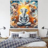 spiritueller Elefant Leinwanddruck (Insitu (Schlafzimmer))