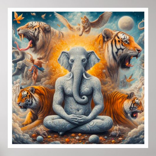 spiritueller Elefant Poster (Vorne)