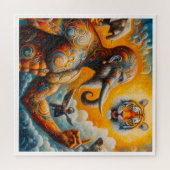 spiritueller Elefantentiger Puzzle (Horizontal)