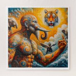 spiritueller Elefantentiger Puzzle
