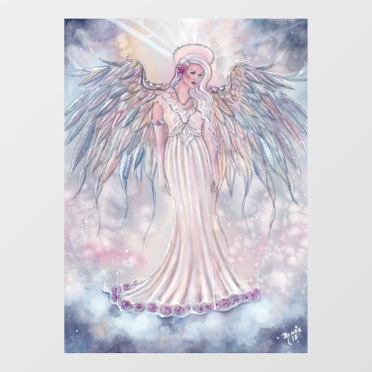 Spiritueller Engel oder von Renee Lavoie himmlisch Fensteraufkleber (Blatt)