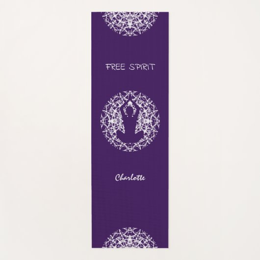 Spiritueller Free Spirit Boho Personalisiert Yoga Yogamatte (Vorderseite)