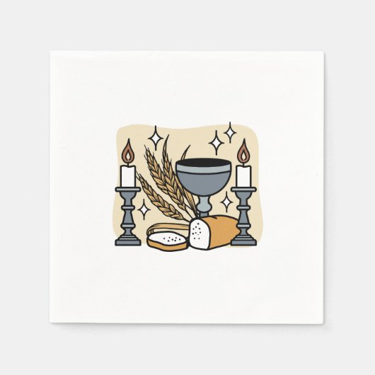 Spiritueller Glaube und Gnade - Christliche Kraft Serviette (Vorderseite)