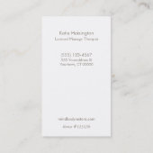 Spiritueller Henna Lotus Tattoo Hand 3 Visitenkarte (Rückseite)