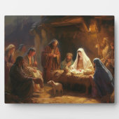 Spiritueller Jesus Manger Plaque Fotoplatte (Vorderseite)
