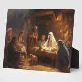 Spiritueller Jesus Manger Plaque Fotoplatte (Seite)