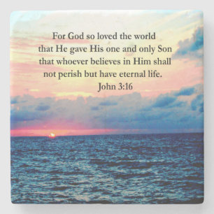 SPIRITUELLER JOHN 3:16 FOTO STEINUNTERSETZER
