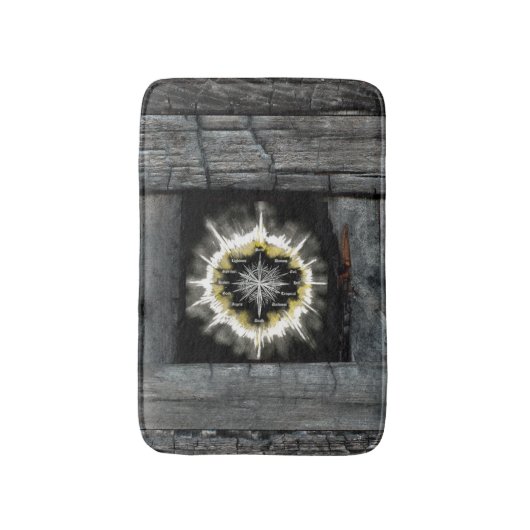 Spiritueller Kompass Badematte (Vorderseite Vertikal)