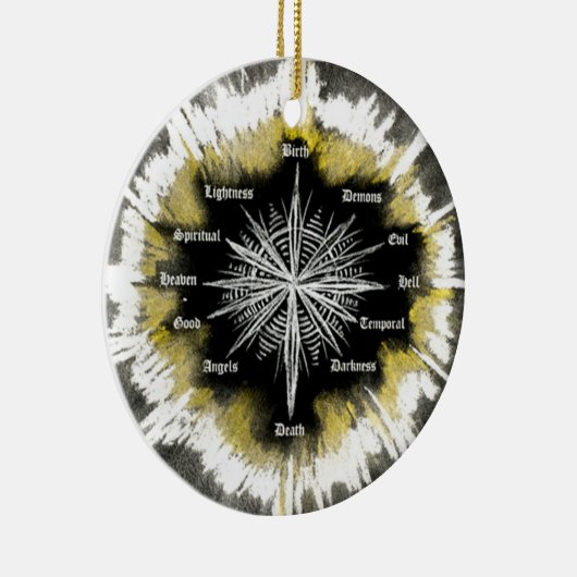 Spiritueller Kompass Keramikornament (Rechts)