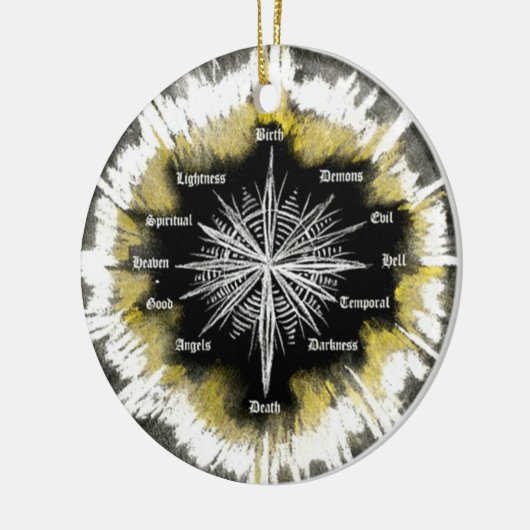 Spiritueller Kompass Keramikornament (Links)