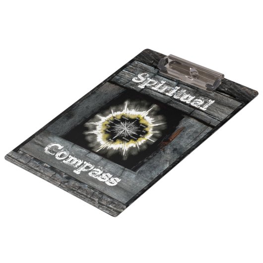 Spiritueller Kompass Klemmbrett (Schrägansicht)
