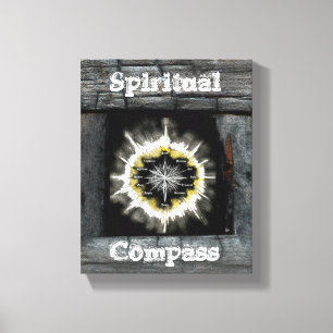 Spiritueller Kompass Leinwanddruck