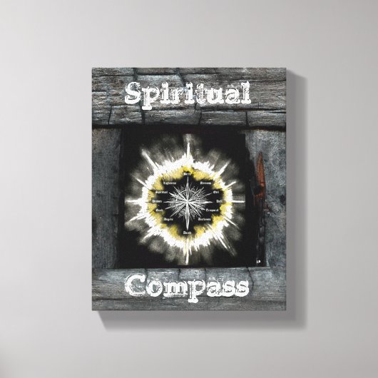 Spiritueller Kompass Leinwanddruck (Vorderseite)