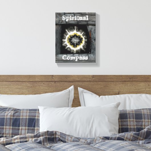 Spiritueller Kompass Leinwanddruck (Insitu (Schlafzimmer))