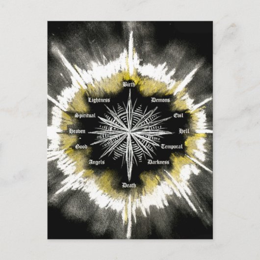 Spiritueller Kompass Postkarte (Vorderseite)
