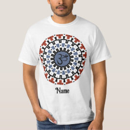 Spiritueller Mandala Yoga Om Blauer Rost individue T-Shirt